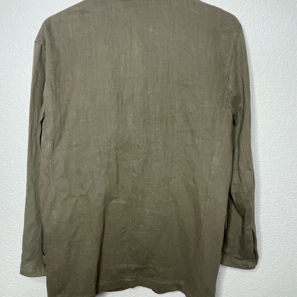 Zara blazer linen blend sz XS gray 2 button - Picture 9 of 9